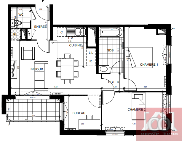 Vente Appartement à Cormeilles-en-Parisis 3 pièces