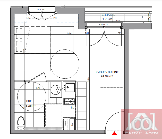 Vente Appartement à Villepinte 1 pièce