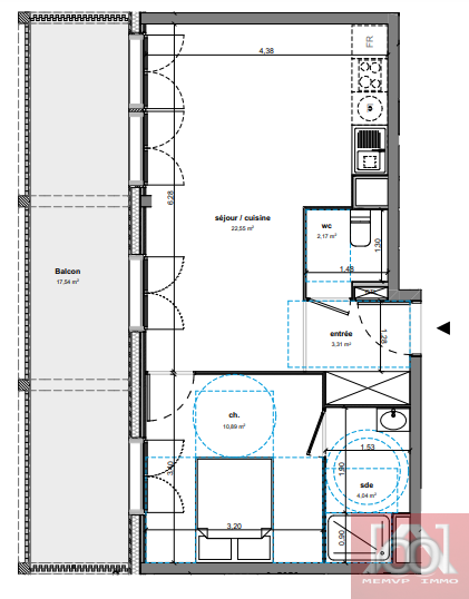 Vente Appartement à Bussy-Saint-Georges 2 pièces