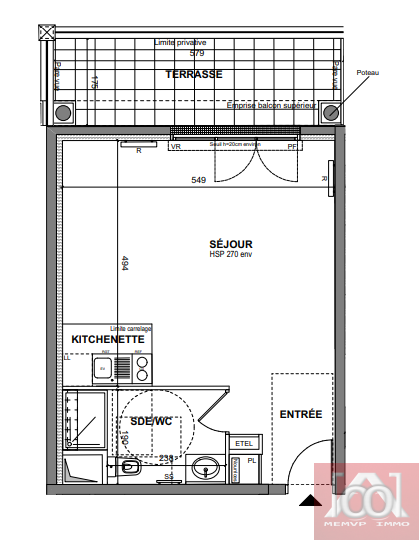 Vente Appartement à le Blanc-Mesnil 1 pièce