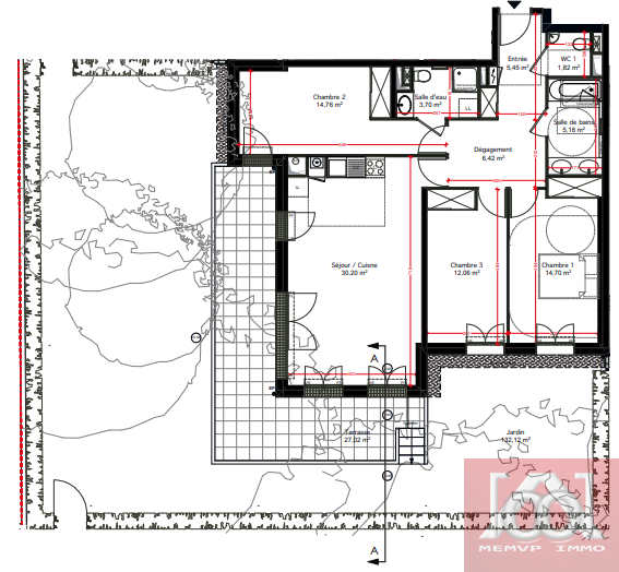 Vente Appartement à le Chesnay 4 pièces