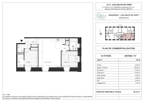 Vente Appartement à Bonifacio 3 pièces