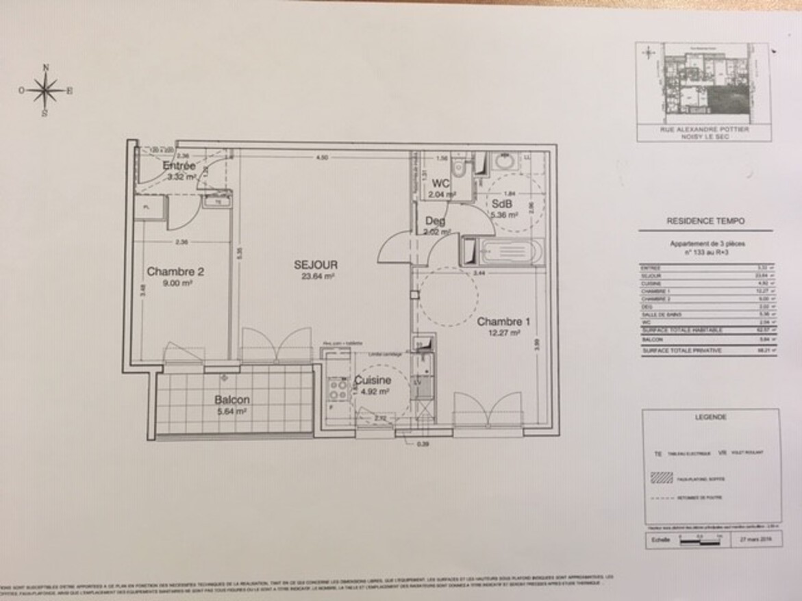 Vente Appartement à Noisy-le-Sec 3 pièces