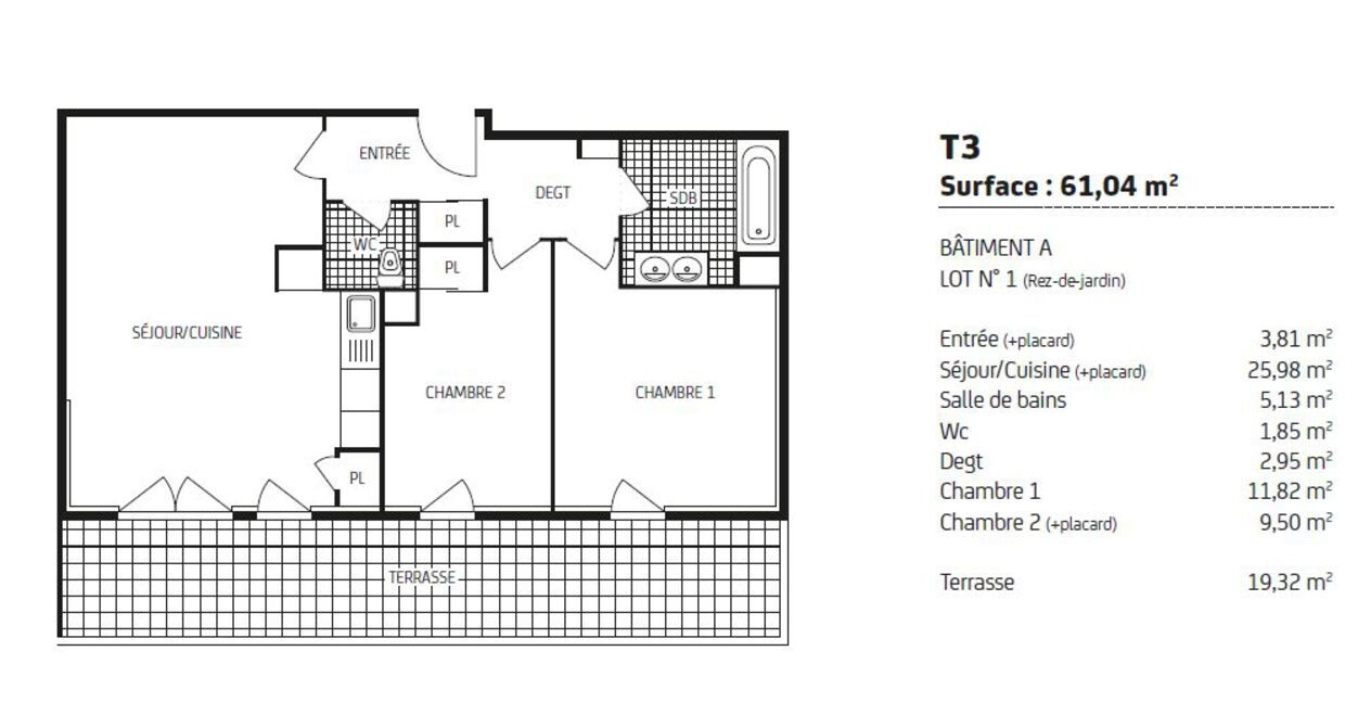 Vente Appartement à Montbazon 3 pièces