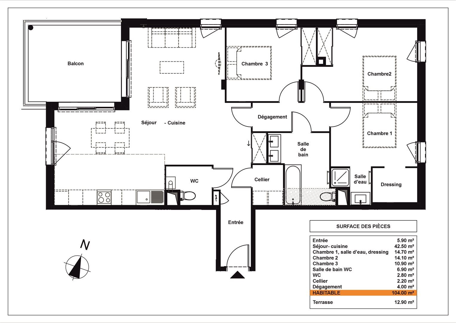 Vente Appartement à Pessac 4 pièces