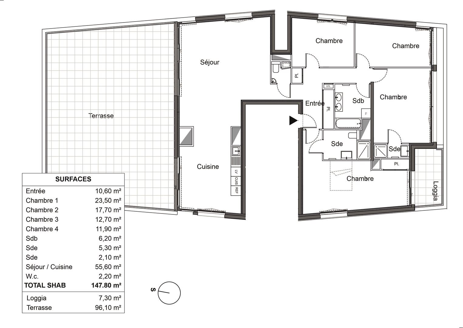 Vente Appartement à Mérignac 5 pièces