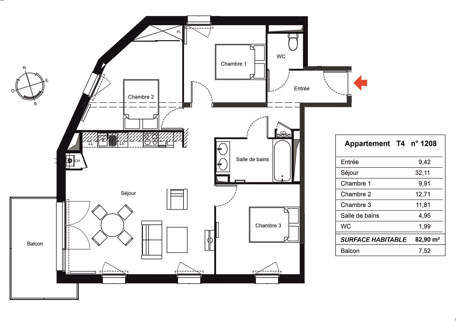 Vente Appartement à le Haillan 4 pièces