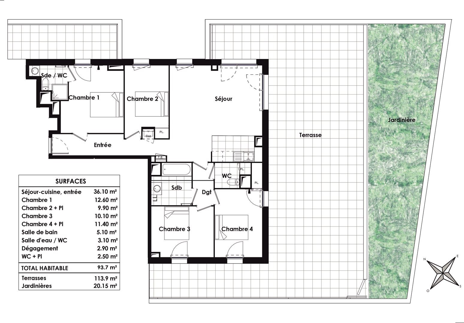 Vente Appartement à Villenave-d'Ornon 5 pièces