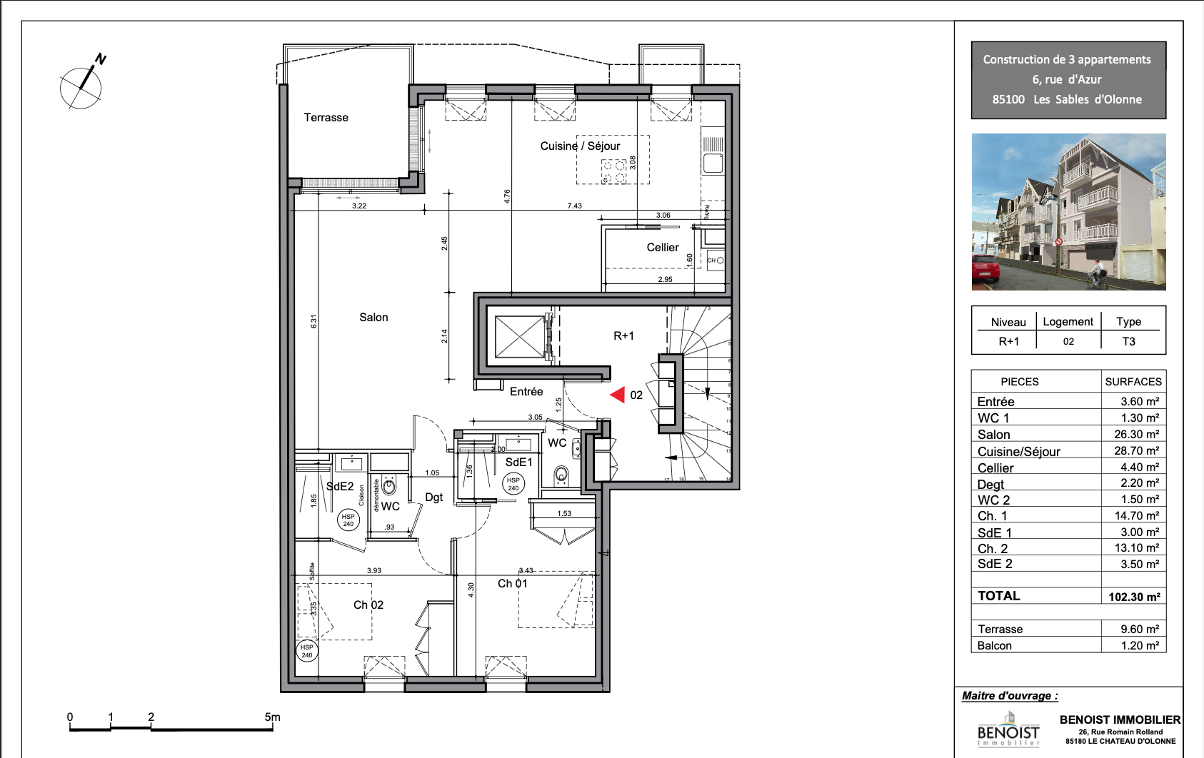 Vente Appartement à les Sables-d'Olonne 3 pièces