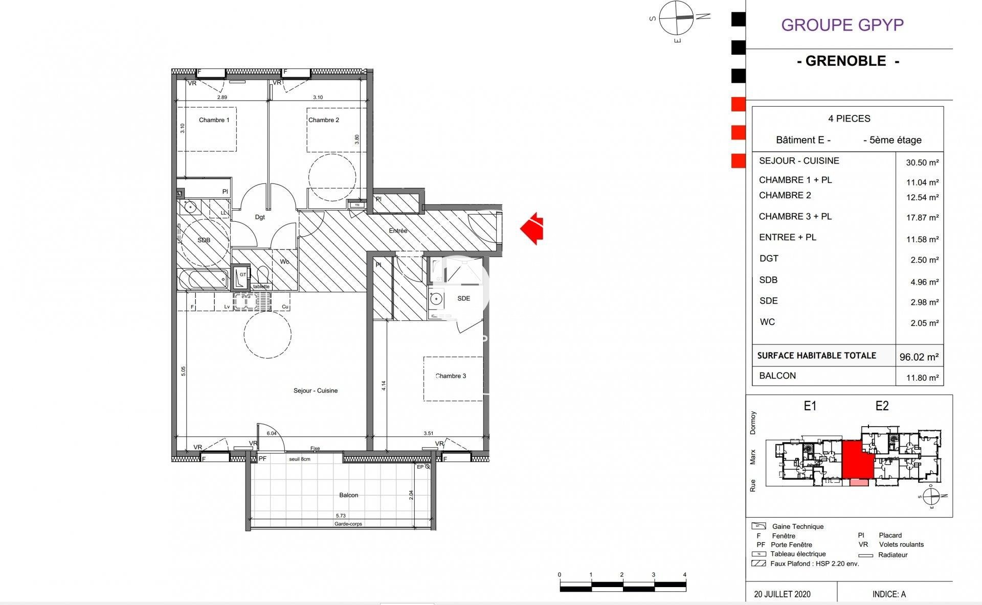 Vente Appartement à Grenoble 4 pièces