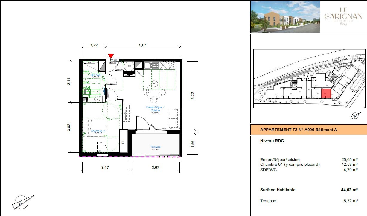 Vente Appartement à Balaruc-les-Bains 2 pièces