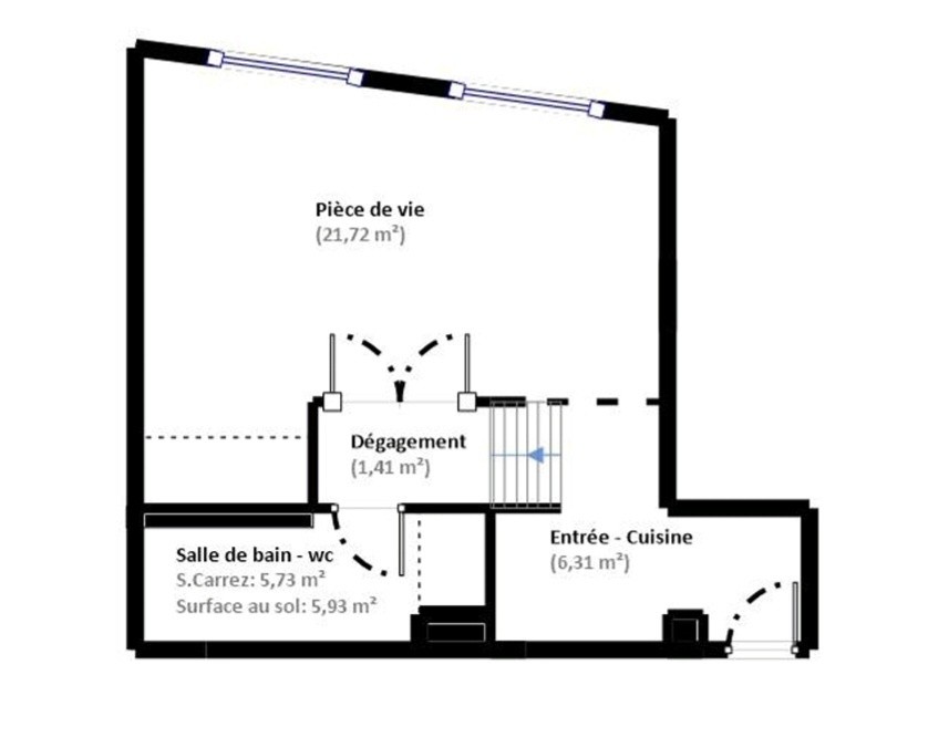 Vente Appartement à Paris Buttes-Chaumont 19e arrondissement 2 pièces