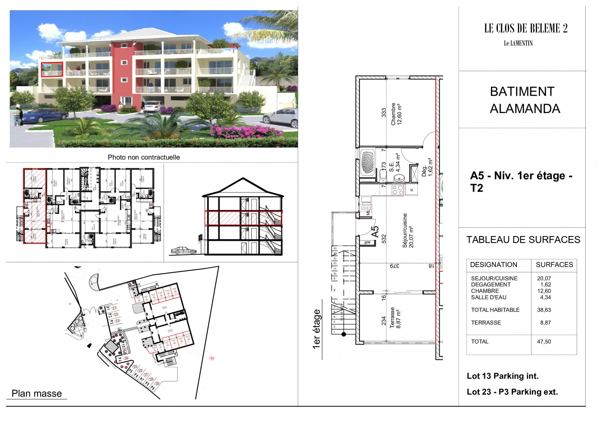 Vente Appartement à le Lamentin 2 pièces