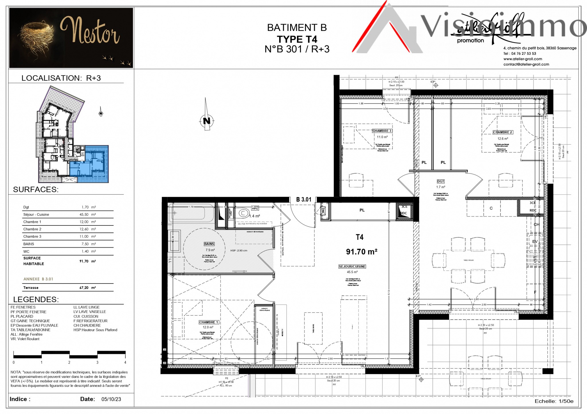 Vente Appartement à Sassenage 4 pièces