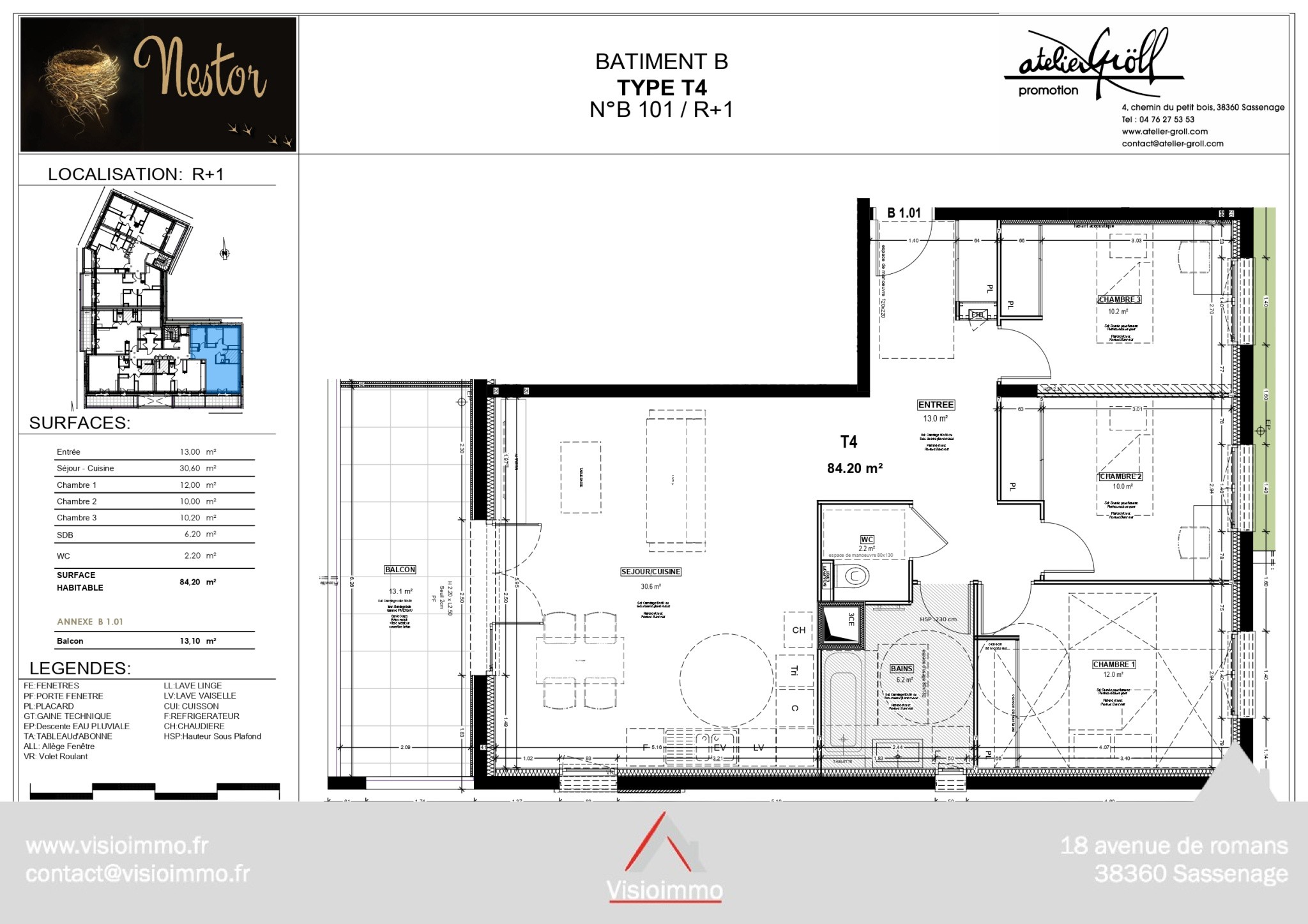 Vente Appartement à Sassenage 4 pièces