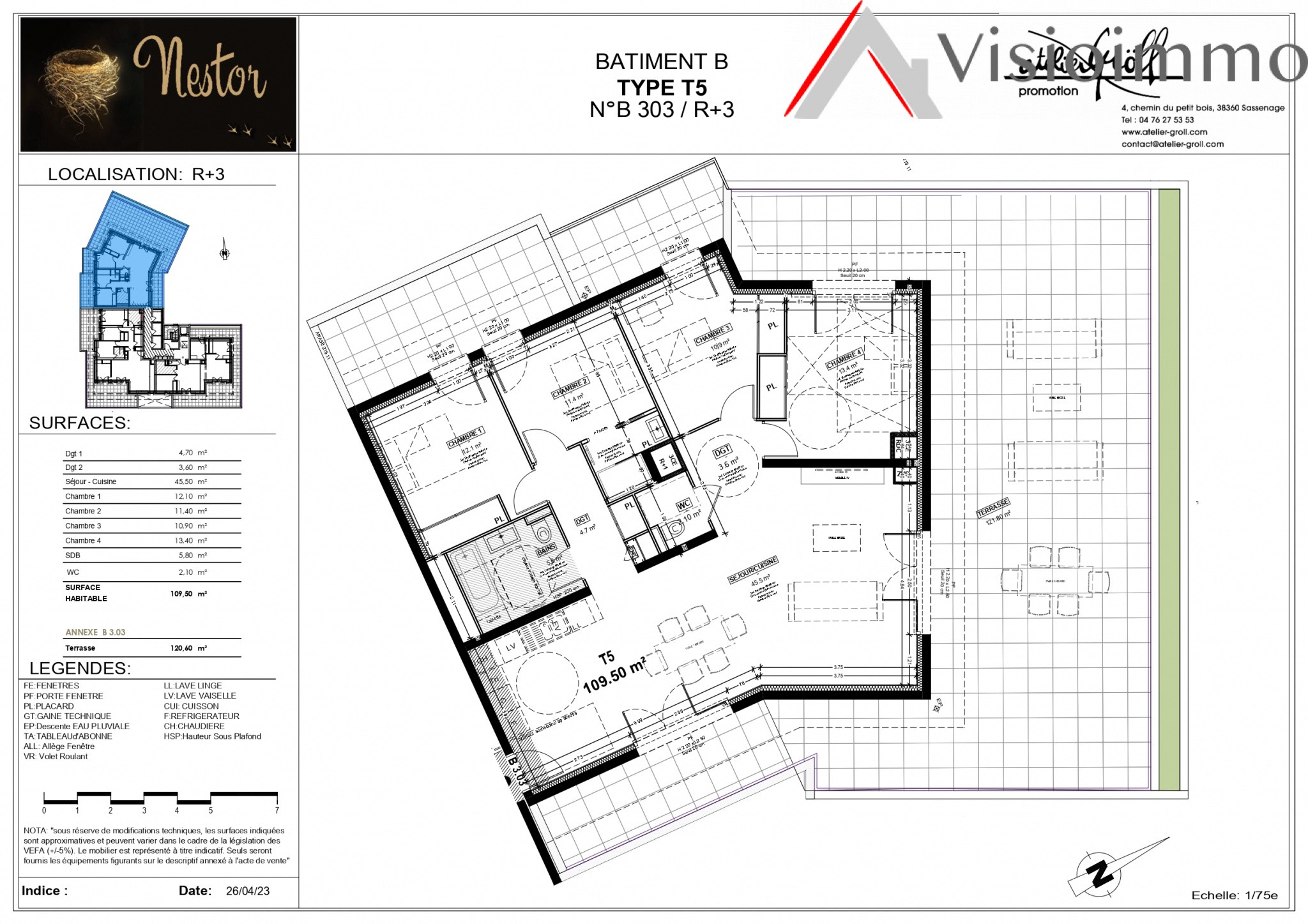 Vente Appartement à Sassenage 5 pièces