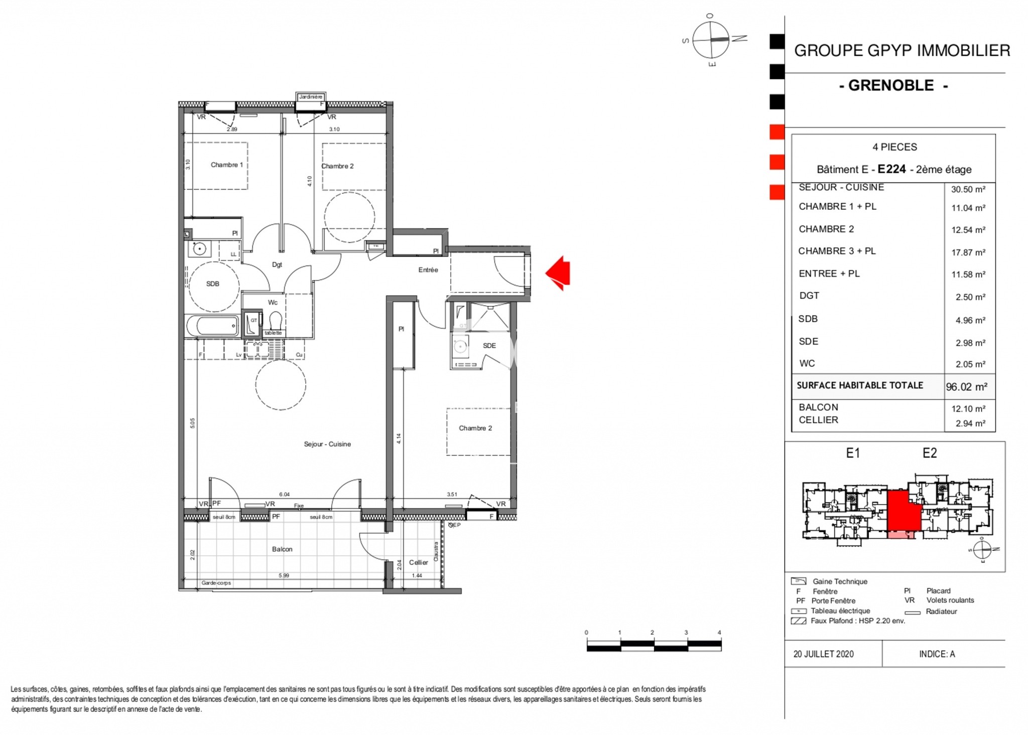 Vente Appartement à Grenoble 4 pièces