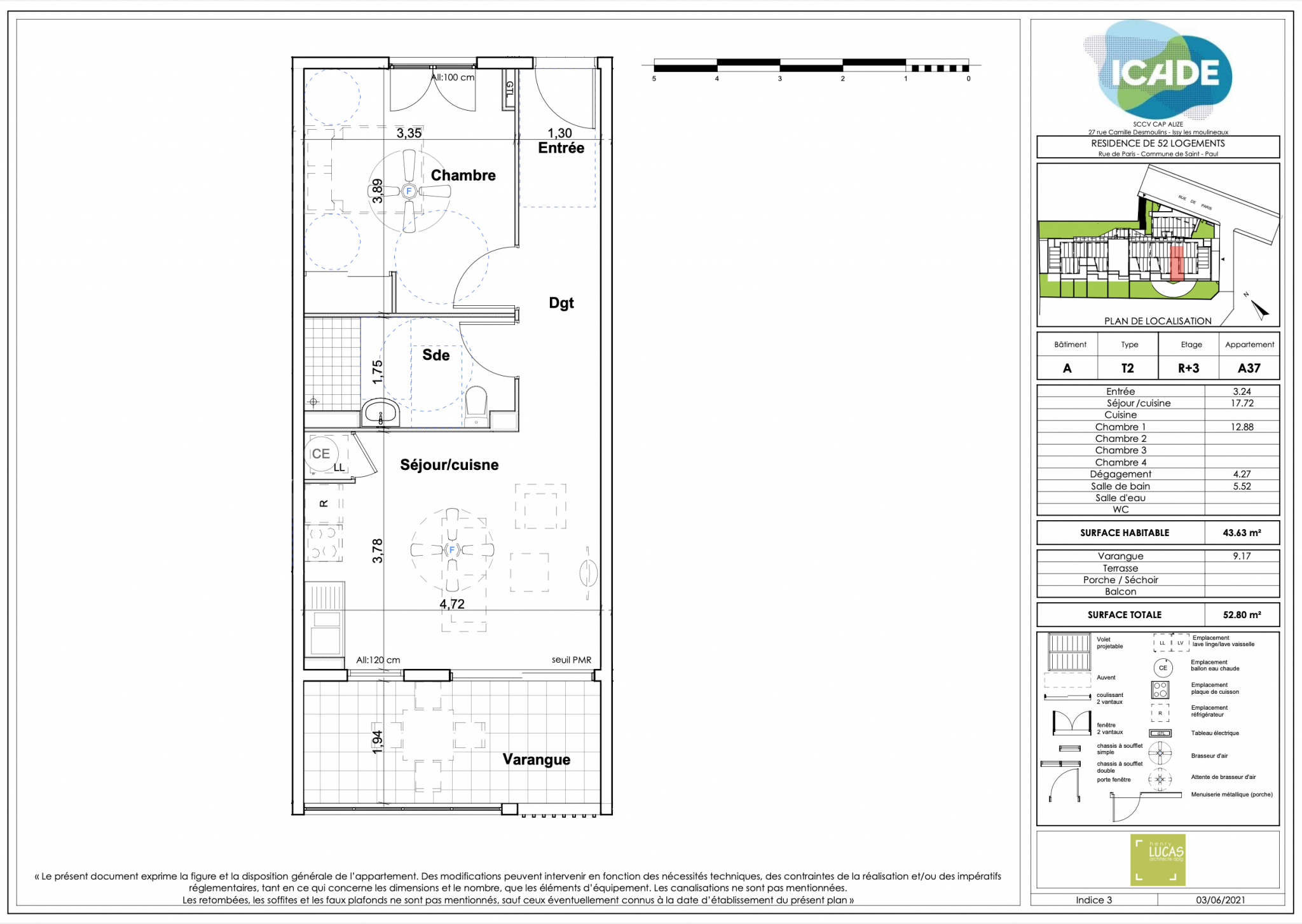 Vente Appartement à Saint-Paul 3 pièces