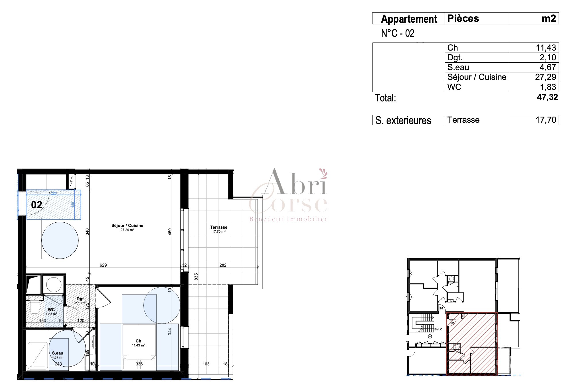 Vente Appartement à Ajaccio 2 pièces