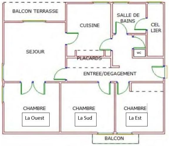 Location Appartement à Dax 4 pièces