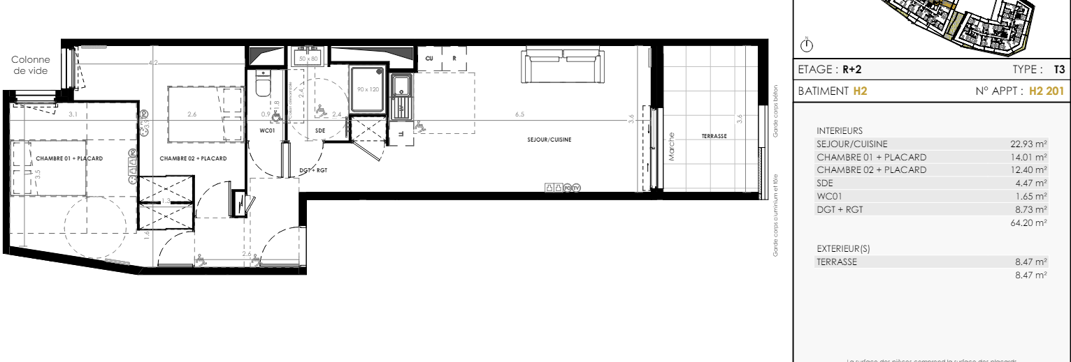 Vente Appartement à Castries 3 pièces