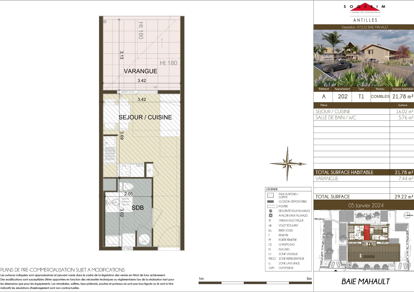 Vente Appartement à Baie-Mahault 1 pièce