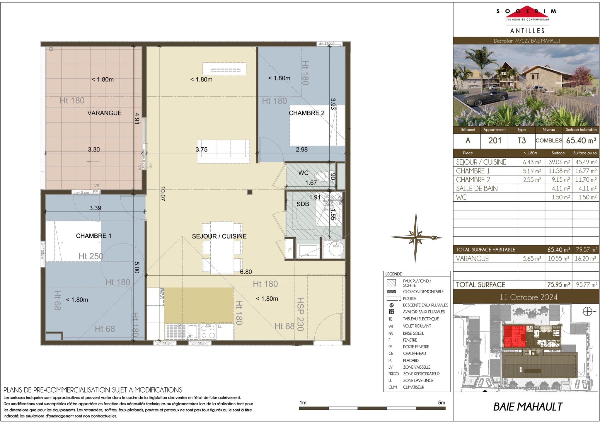 Vente Appartement à Baie-Mahault 3 pièces