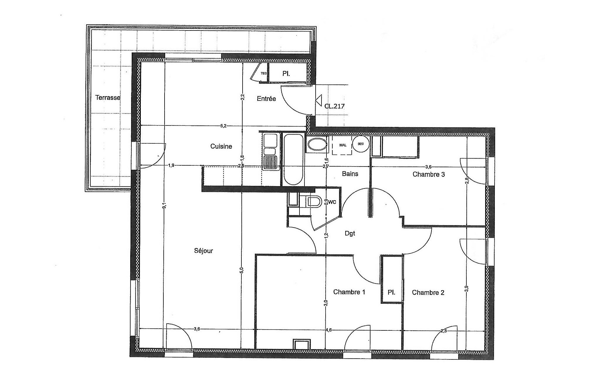 Vente Appartement à Saint-Étienne 4 pièces