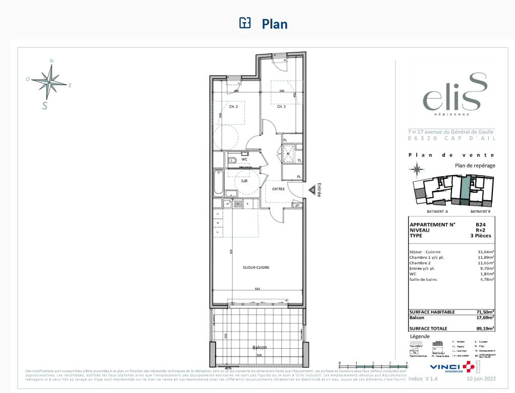 Vente Appartement à Cap-d'Ail 3 pièces