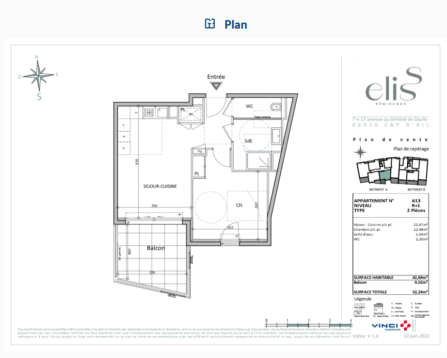 Vente Appartement à Cap-d'Ail 2 pièces