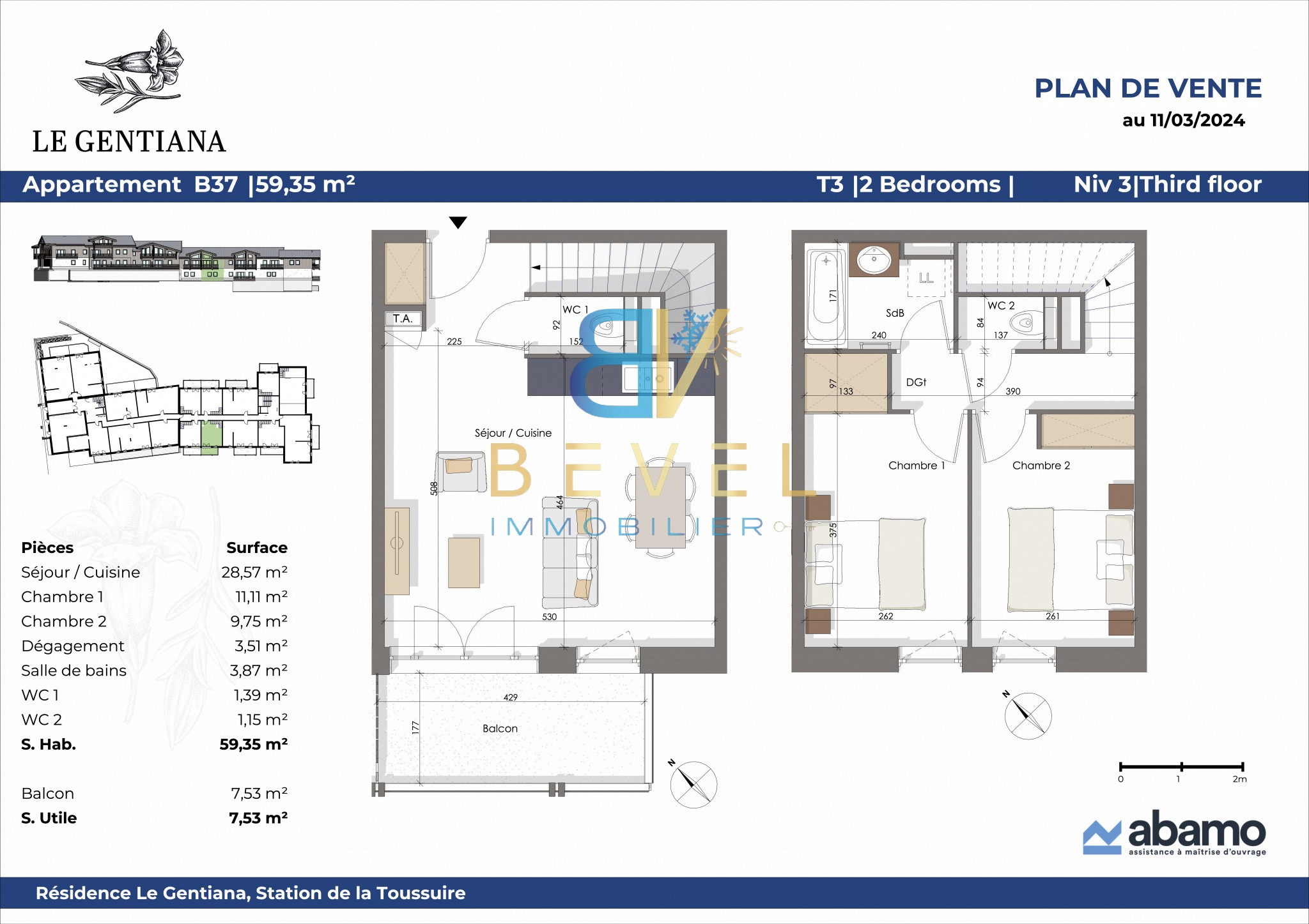 Vente Appartement à Fontcouverte-la-Toussuire 3 pièces