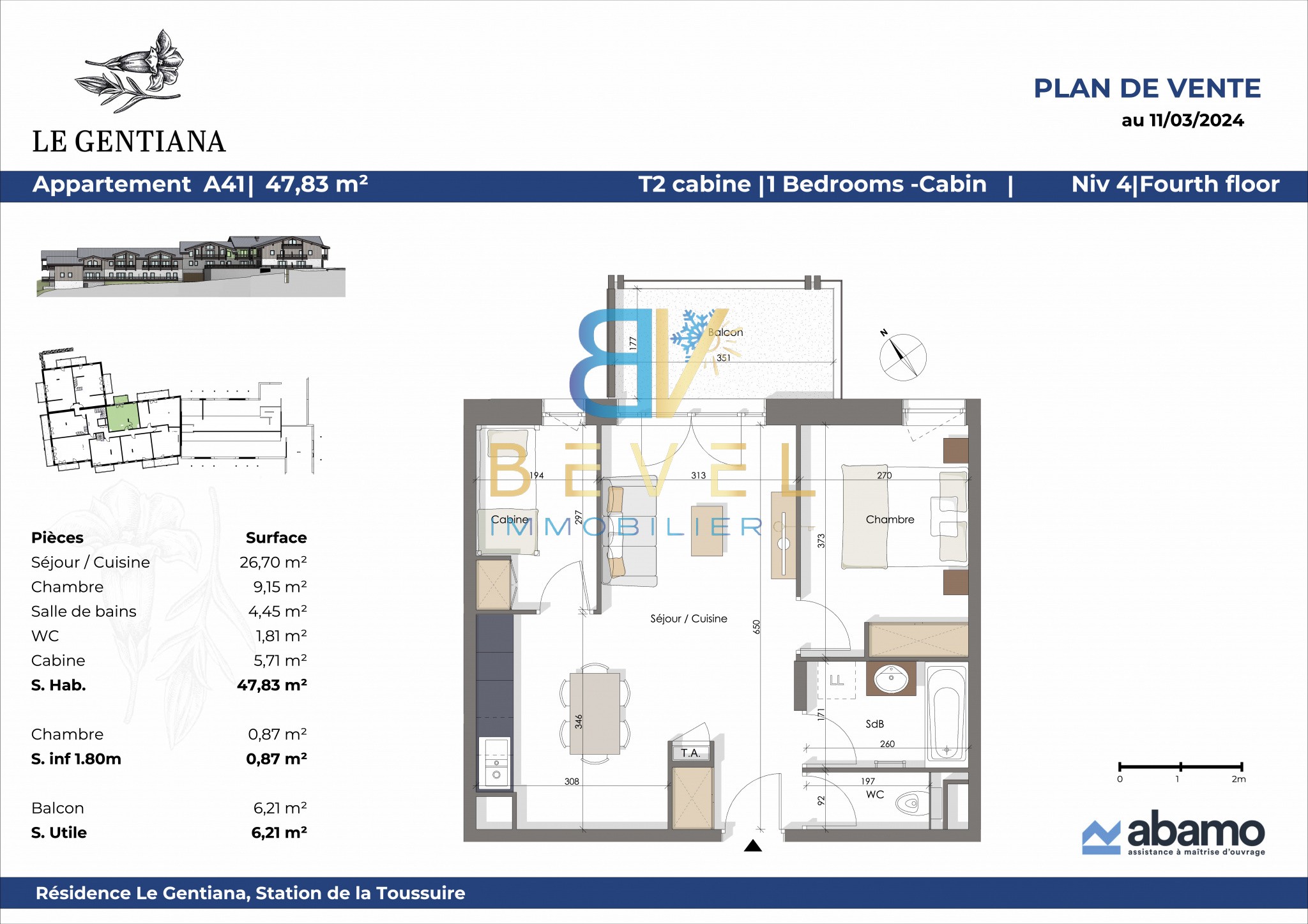 Vente Appartement à Fontcouverte-la-Toussuire 2 pièces