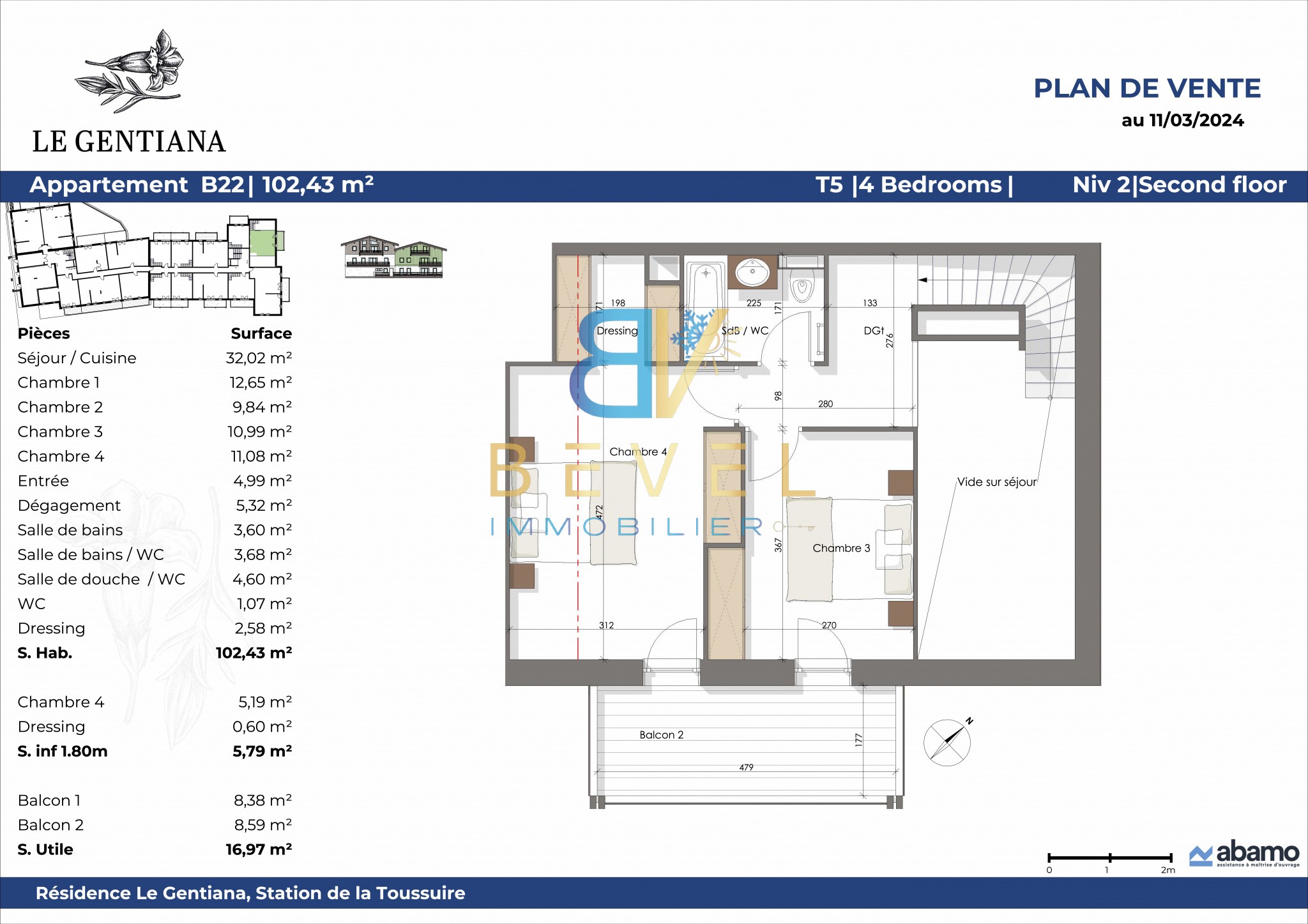 Vente Appartement à Fontcouverte-la-Toussuire 5 pièces