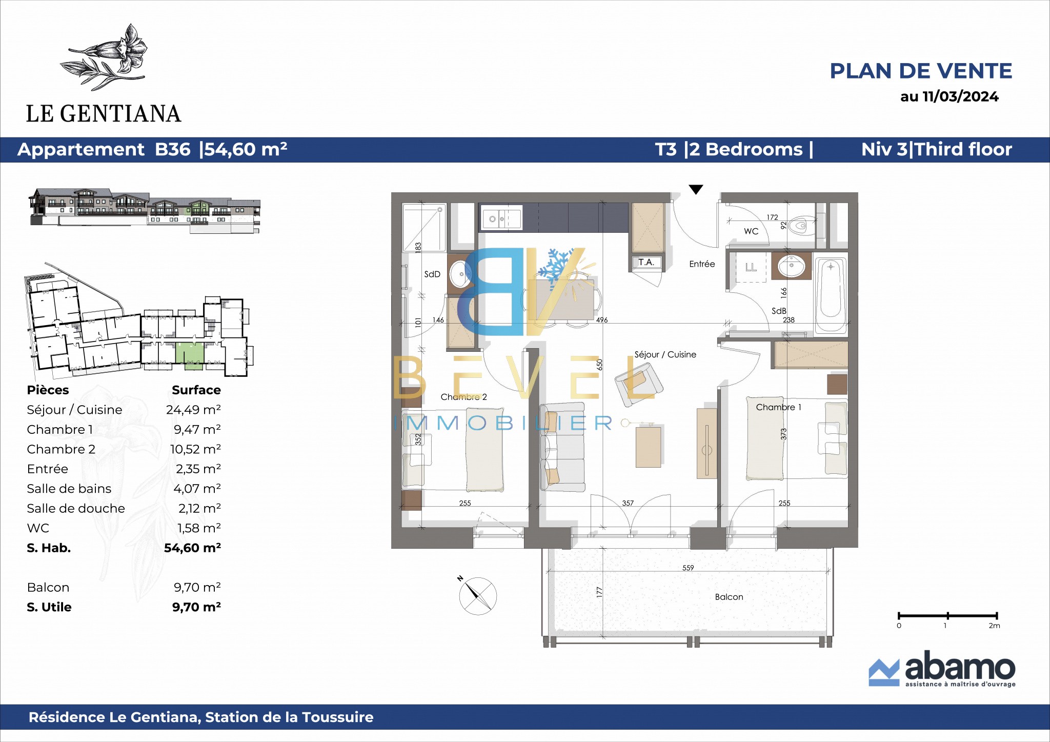 Vente Appartement à Fontcouverte-la-Toussuire 3 pièces