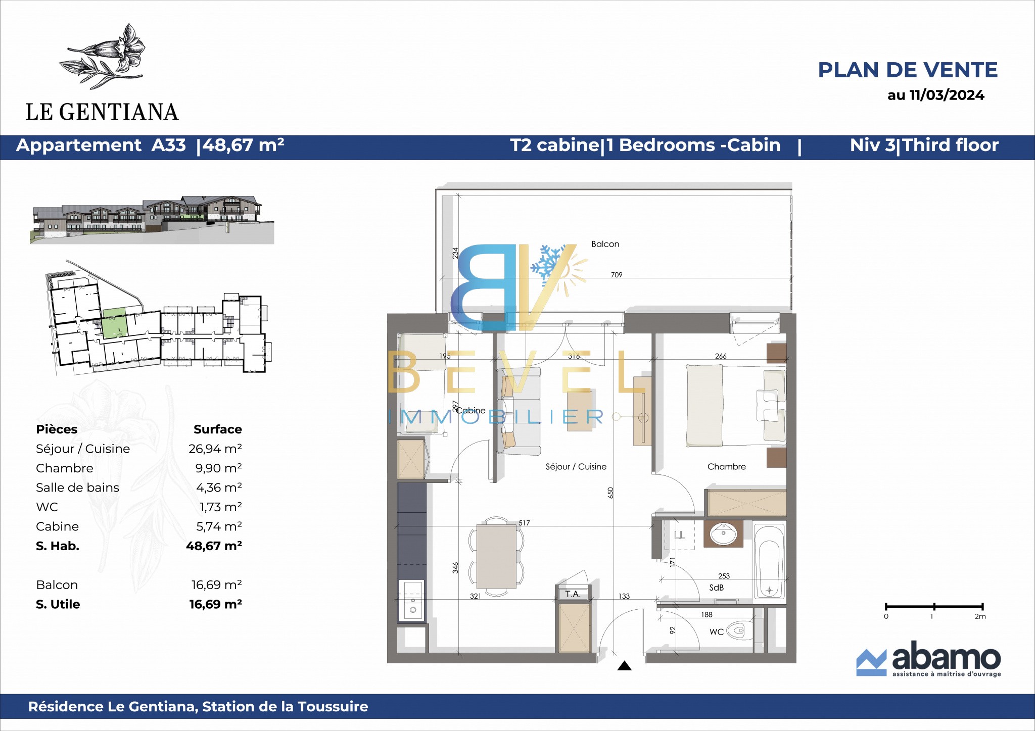 Vente Appartement à Fontcouverte-la-Toussuire 2 pièces