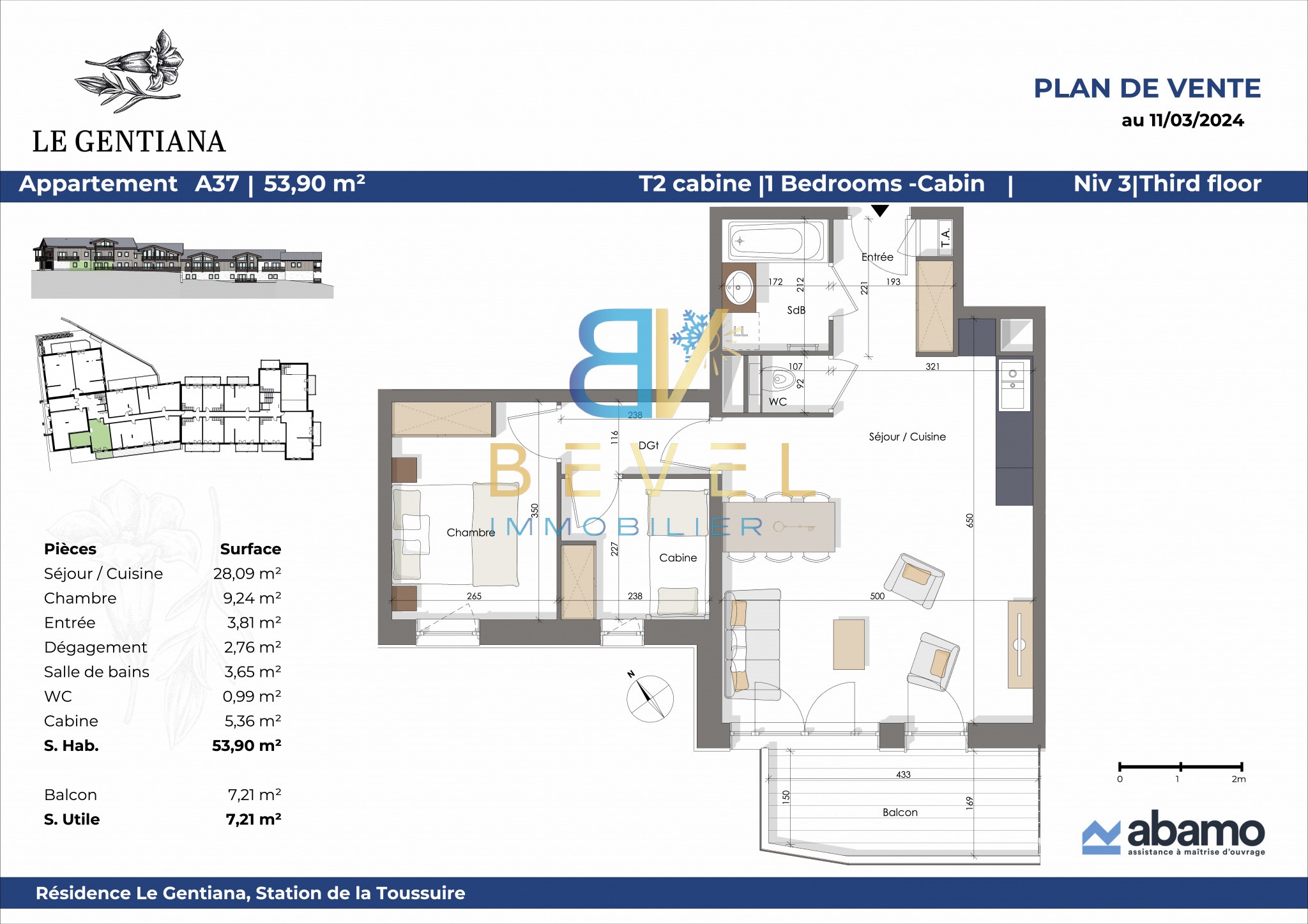 Vente Appartement à Fontcouverte-la-Toussuire 2 pièces