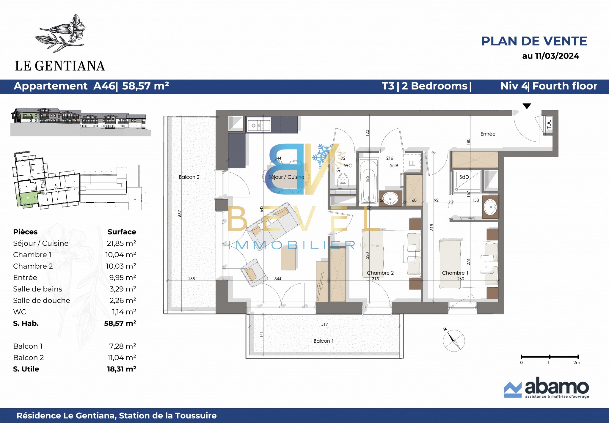 Vente Appartement à Fontcouverte-la-Toussuire 3 pièces