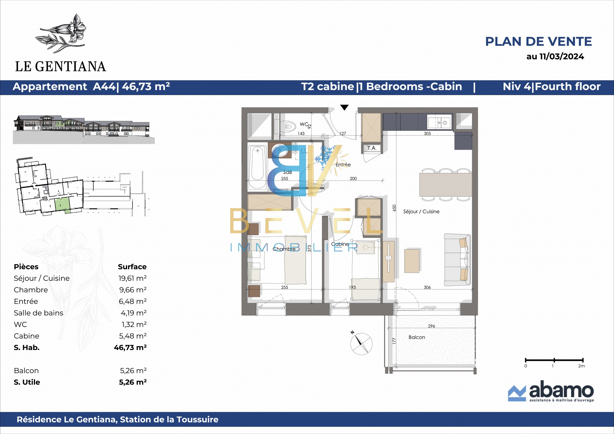 Vente Appartement à Fontcouverte-la-Toussuire 2 pièces