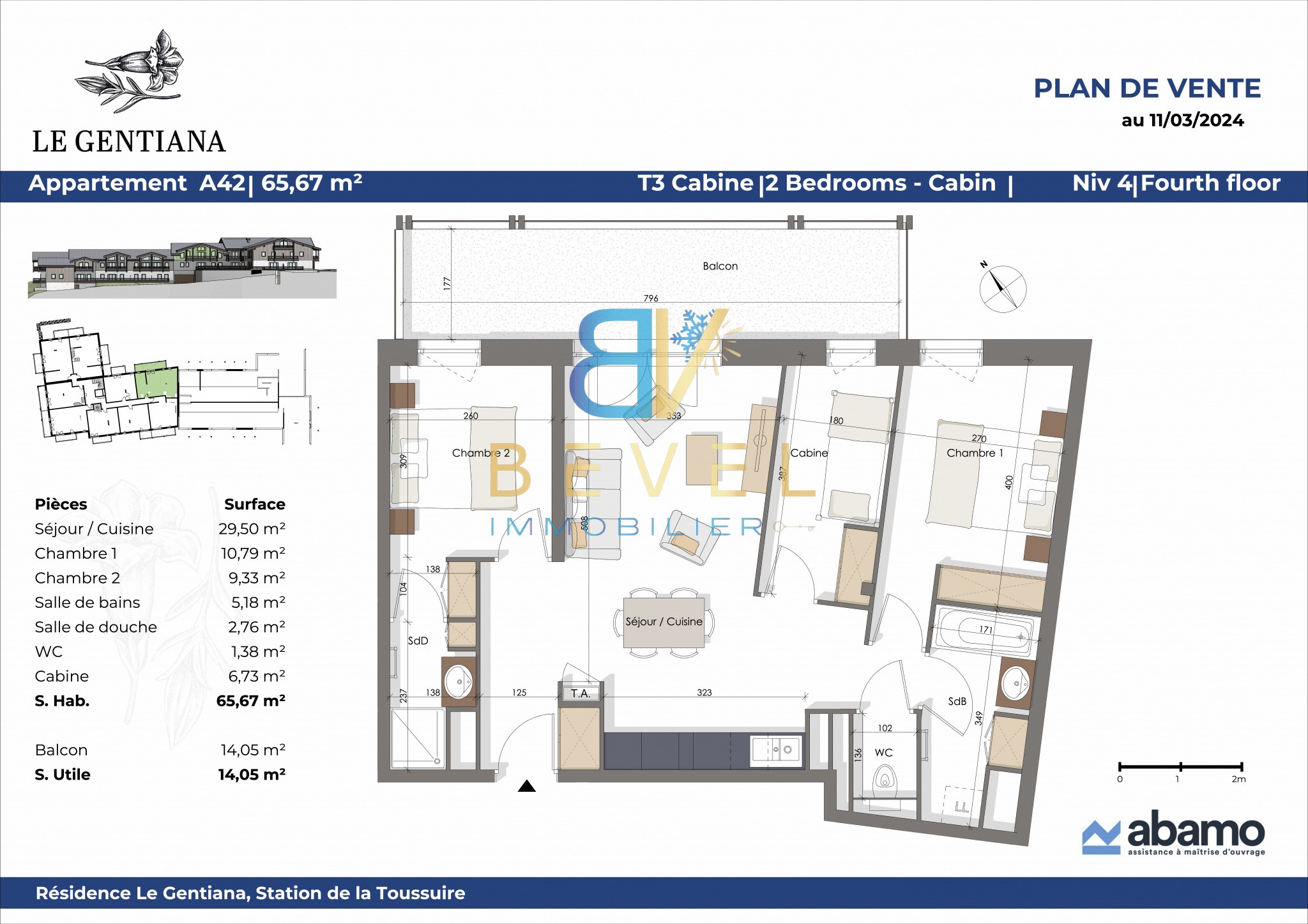 Vente Appartement à Fontcouverte-la-Toussuire 3 pièces