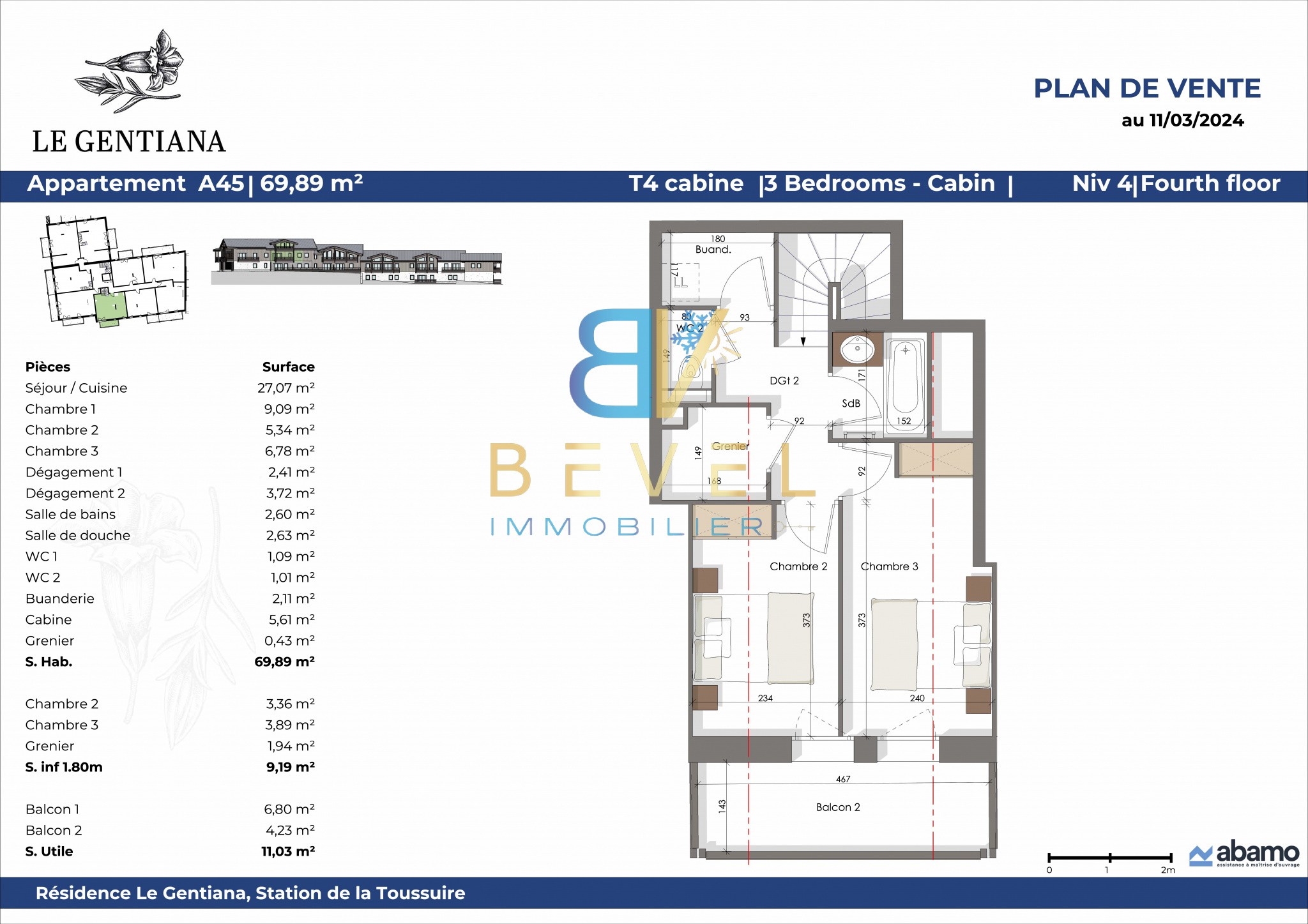 Vente Appartement à Fontcouverte-la-Toussuire 4 pièces