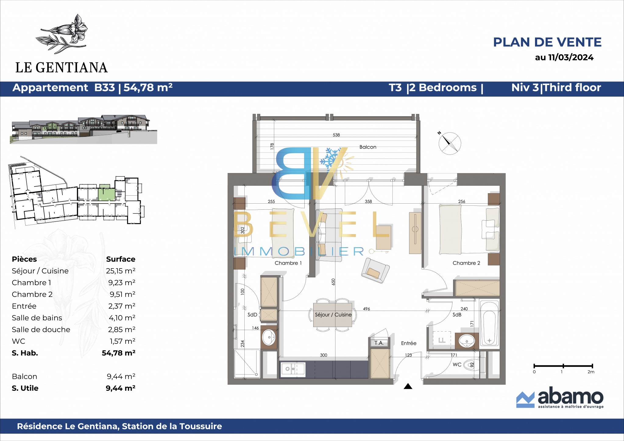 Vente Appartement à Fontcouverte-la-Toussuire 3 pièces