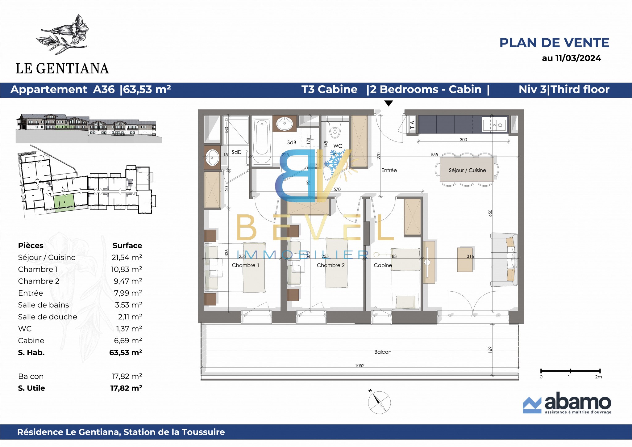 Vente Appartement à Fontcouverte-la-Toussuire 3 pièces