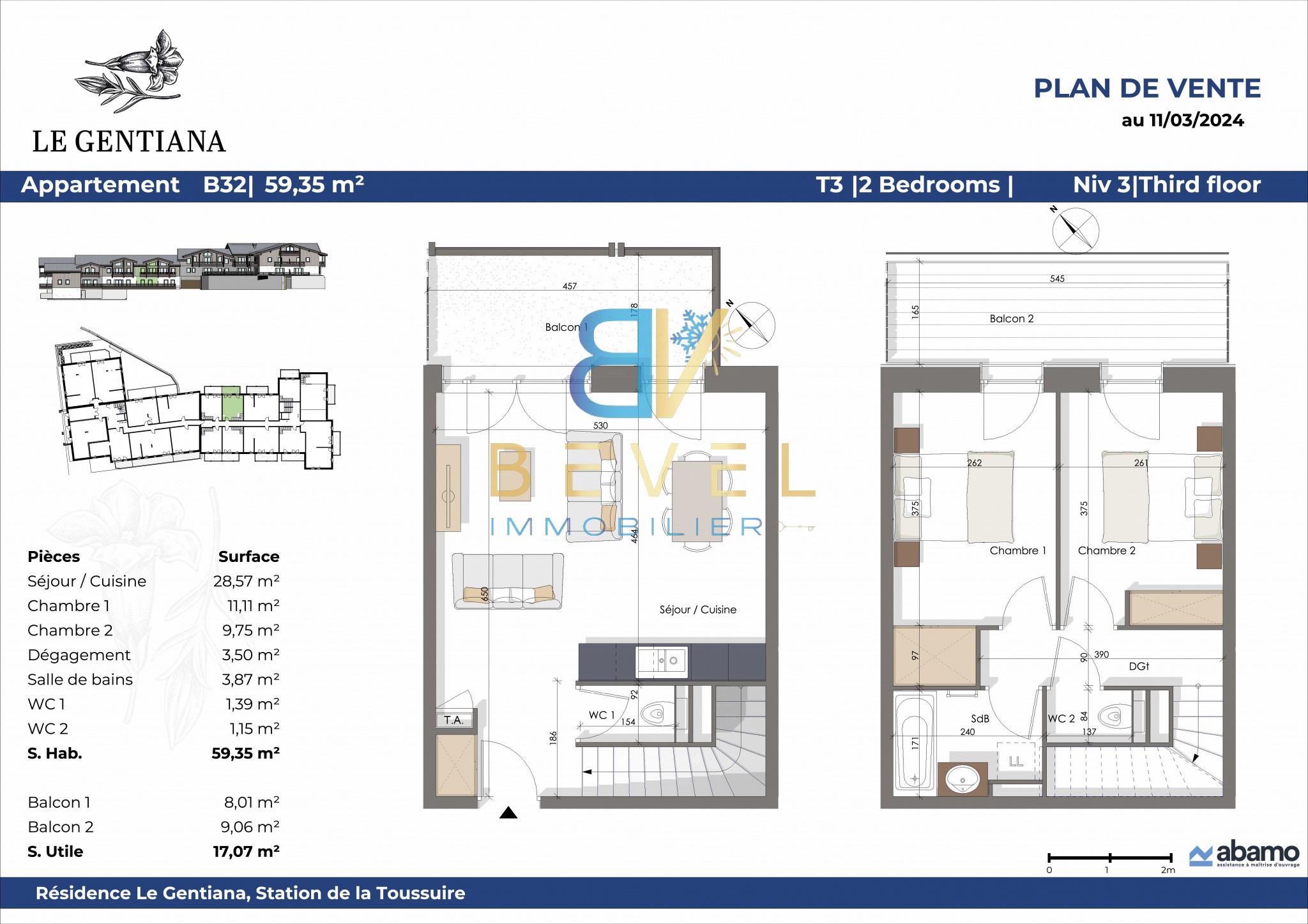 Vente Appartement à Fontcouverte-la-Toussuire 3 pièces