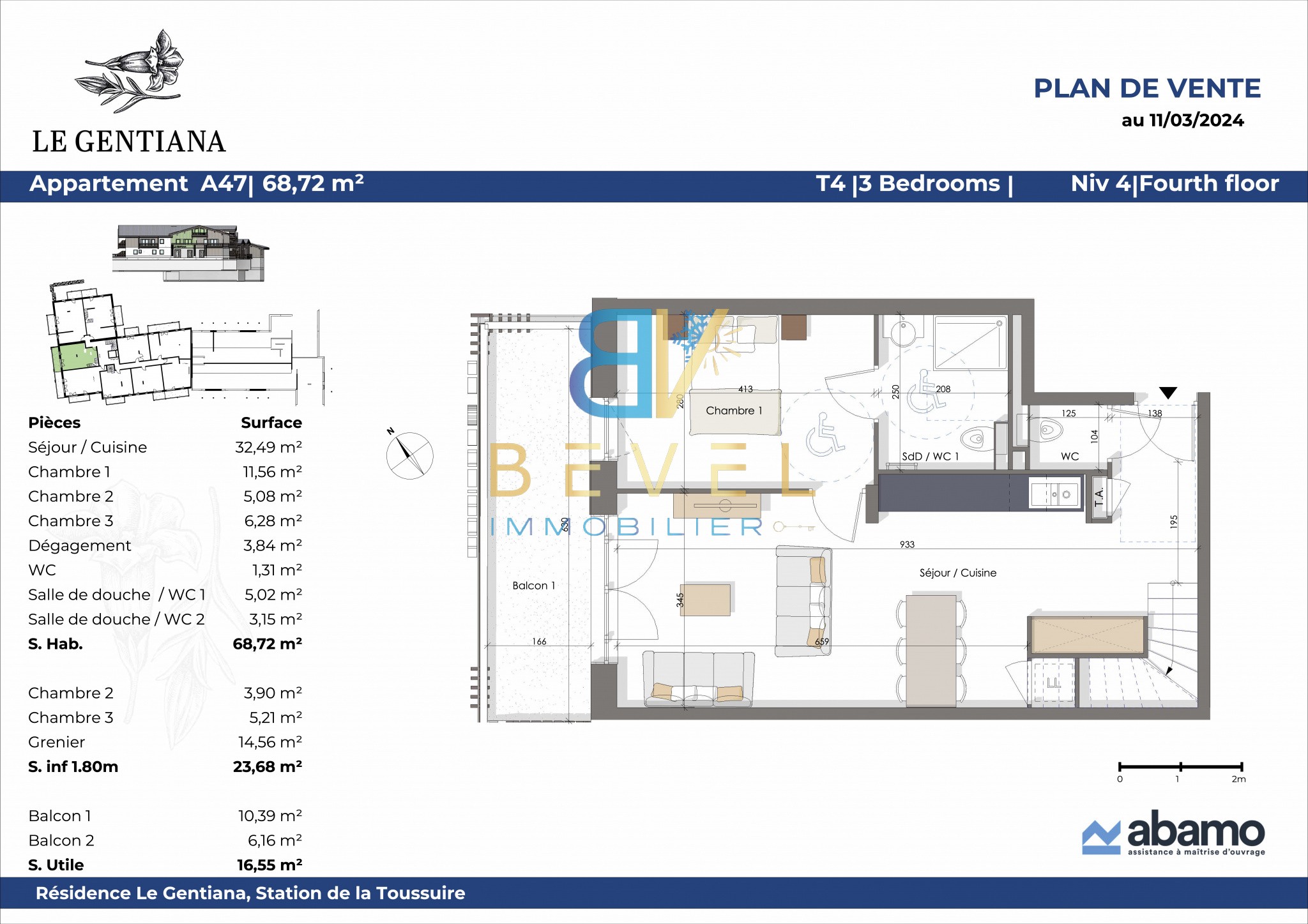 Vente Appartement à Fontcouverte-la-Toussuire 4 pièces