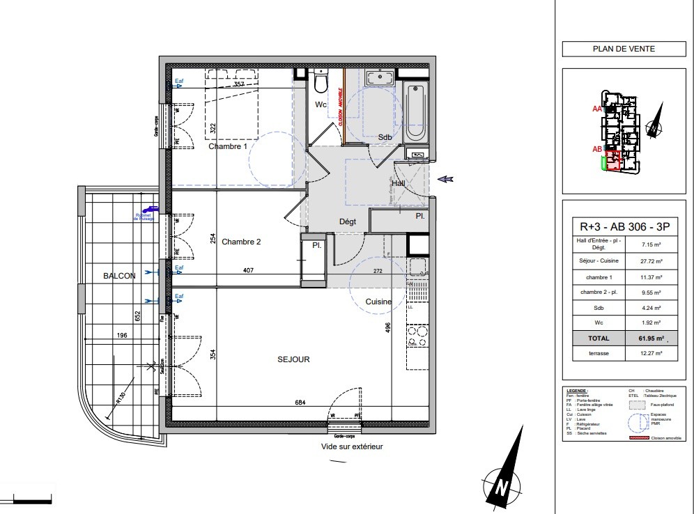 Vente Appartement à Antibes 3 pièces