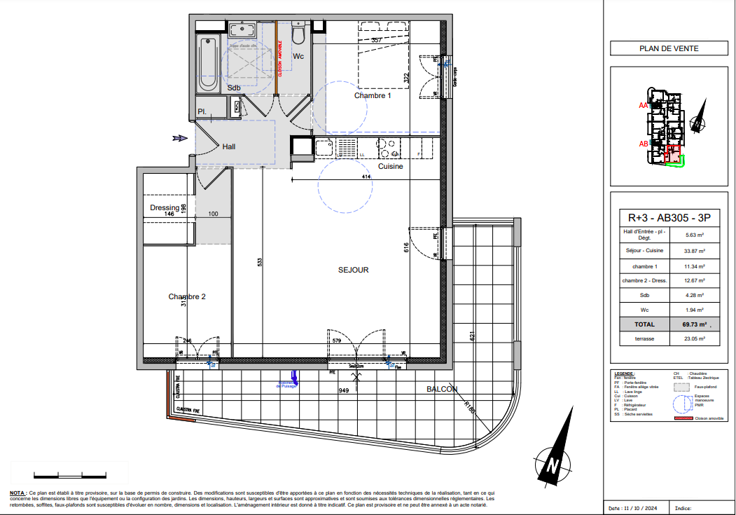 Vente Appartement à Antibes 3 pièces