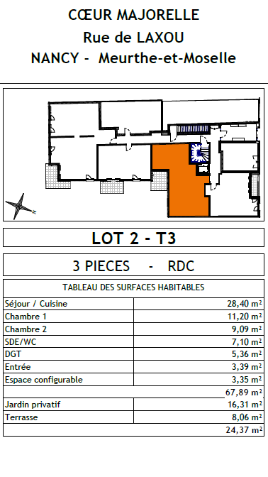 Vente Appartement à Nancy 3 pièces