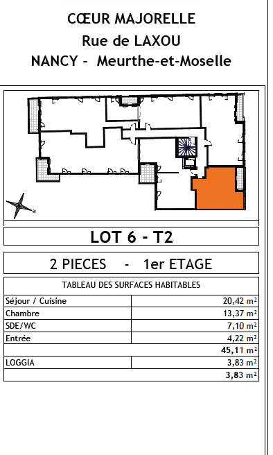 Vente Appartement à Nancy 2 pièces