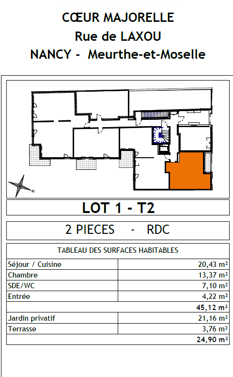 Vente Appartement à Nancy 2 pièces