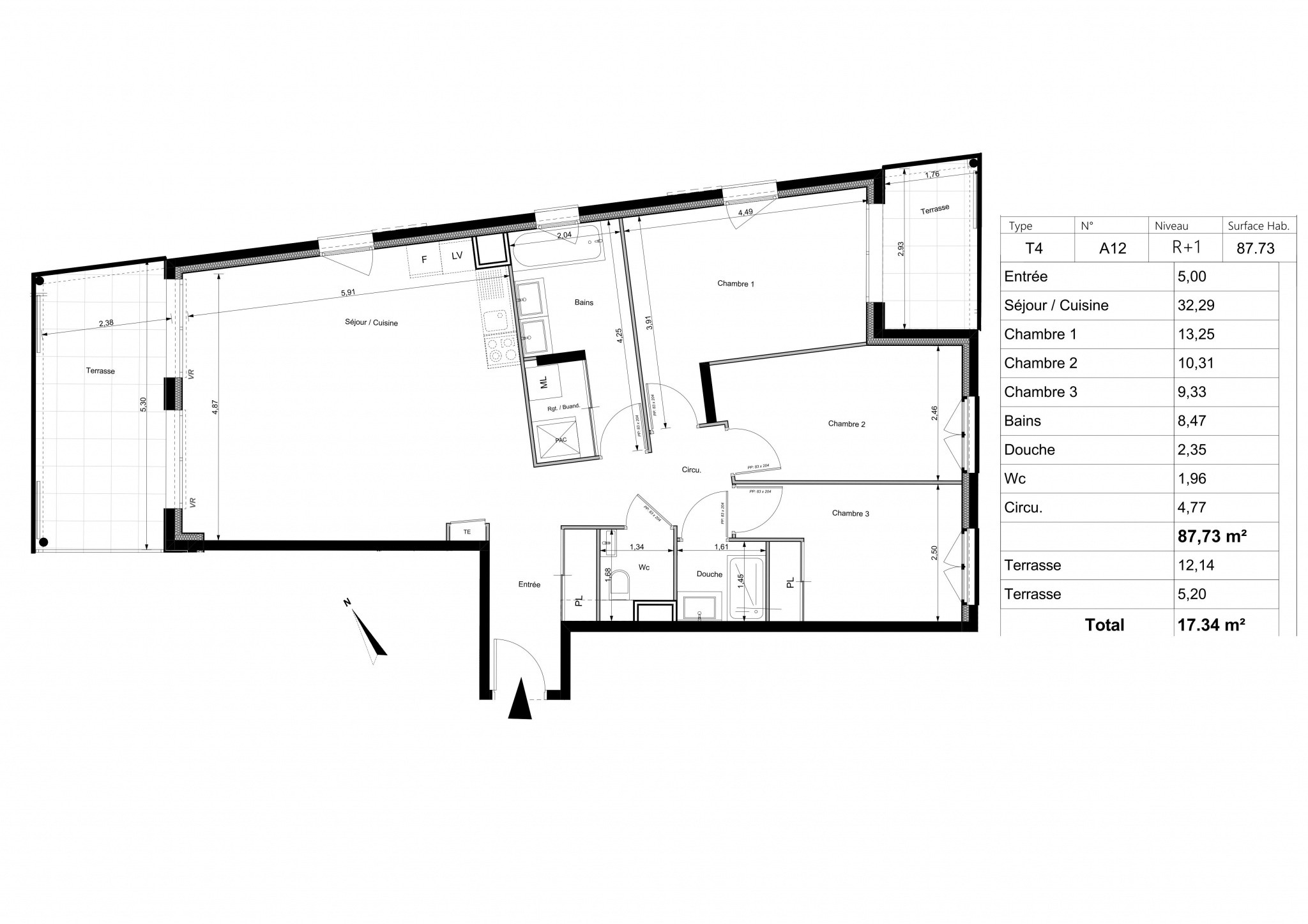 Vente Appartement à Genas 4 pièces